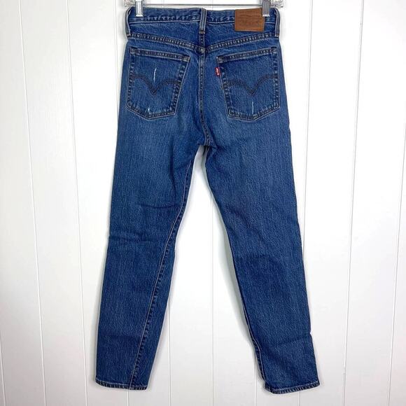 Levi's Wedgie Premium Denim Button Fly Distressed 5 pocket Jeans SZ 25 - Picture 7 of 9